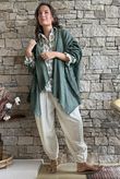 Rustic Nature Bubble Cotton Waterfall Jacket Washed Moss