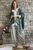 Rustic Nature Bubble Cotton Waterfall Jacket Washed Moss