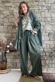 Rustic Nature Bubble Cotton Waterfall Jacket Washed Moss