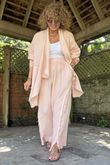 Rustic Nature Bubble Cotton Waterfall Jacket Washed Peachy Nude