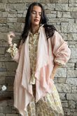 Rustic Nature Bubble Cotton Waterfall Jacket Washed Peachy Nude