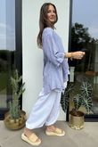 Rustic Nature Pure Cotton Lazy Layer Top Washed Lilac