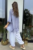 Rustic Nature Pure Cotton Lazy Layer Top Washed Lilac