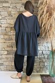  Sa Caleta Cotton Artist Smock Top Black /5=