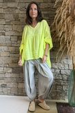  Sa Caleta Cotton Artist Smock Top Citronella /5=