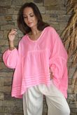  Sa Caleta Cotton Artist Smock Top Popsicle Pink /5=