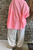  Sa Caleta Cotton Artist Smock Top Sherbet Coral