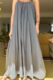 Sa Caleta Cotton Pocketed Shoe String Maxi Dress Graphite