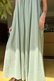 Sa Caleta Cotton Pocketed Shoe String Maxi Dress Khaki