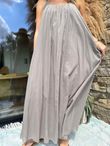 Sa Caleta Cotton Pocketed Shoe String Maxi Dress Mocha