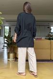 Sa Caleta Fleur Pure Cotton Shirt Black