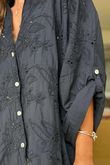Sa Caleta Fleur Pure Cotton Shirt Black