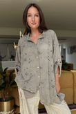 Sa Caleta Fleur Pure Cotton Shirt Earth