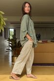Sa Caleta Fleur Pure Cotton Shirt Khaki