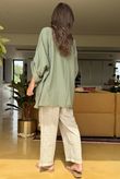 Sa Caleta Fleur Pure Cotton Shirt Khaki