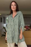 Sa Caleta Fleur Pure Cotton Shirt Khaki