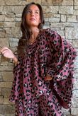 Sa Caleta Needlecord Leopard Artist Smock Dusky Rose