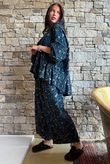 Sa Caleta Needlecord Leopard Artist Smock Prussian