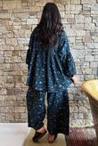 Sa Caleta Needlecord Leopard Artist Smock Prussian