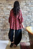 Sa Caleta Needlecord Leopard Artist Smock Strawberry