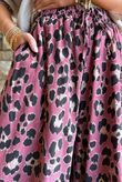 Sa Caleta Needlecord Leopard Barrel Pant Dusky Rose