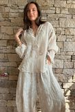 Sabo Boucle Flower Blouse Stone