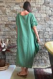 Salcombe Chalk Stripe Cotton Cocoon Dress Palm
