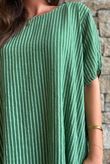 Salcombe Chalk Stripe Cotton Cocoon Dress Palm