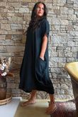 Salcombe Cotton Cocoon Dress Black
