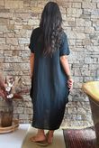 Salcombe Cotton Cocoon Dress Black