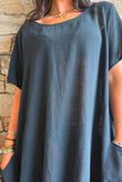Salcombe Cotton Cocoon Dress Black