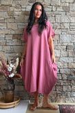 Salcombe Cotton Cocoon Dress Indian Pink