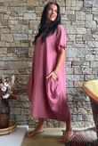 Salcombe Cotton Cocoon Dress Indian Pink