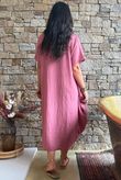 Salcombe Cotton Cocoon Dress Indian Pink