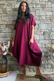 Salcombe Cotton Cocoon Dress Merlot