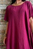 Salcombe Cotton Cocoon Dress Merlot