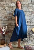 Salcombe Cotton Cocoon Dress Navy