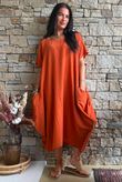Salcombe Cotton Cocoon Dress Rust