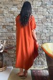 Salcombe Cotton Cocoon Dress Rust