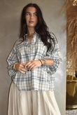 Santa Fe Check Hugh Shirt Baby Blue