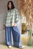 Santa Fe Check Hugh Shirt Soft Jade