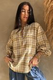 Santa Fe Check Hugh Shirt Soft Ochre