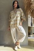 Santa Fe Check Hugh Shirt Soft Ochre