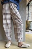 Santa Fe Check Relaxed Barrel Pant Antique Rose