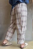 Santa Fe Check Relaxed Barrel Pant Antique Rose