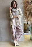 Santa Fe Check Relaxed Barrel Pant Candy