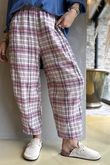 Santa Fe Check Relaxed Barrel Pant Candy