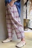 Santa Fe Check Relaxed Barrel Pant Candy
