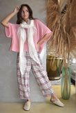 Santa Fe Check Relaxed Barrel Pant Candy