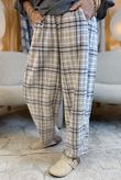 Santa Fe Check Relaxed Barrel Pant Cloud